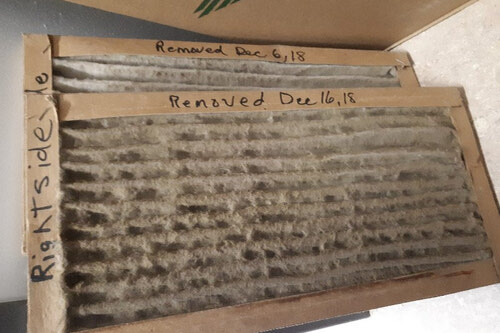 Extremely dirty air filter