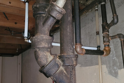 Bell Joints of Cast Iron Pipework Known to Contain Asbestos 