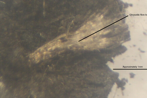 Bitumen Matrix with Chrysotile Bundles 